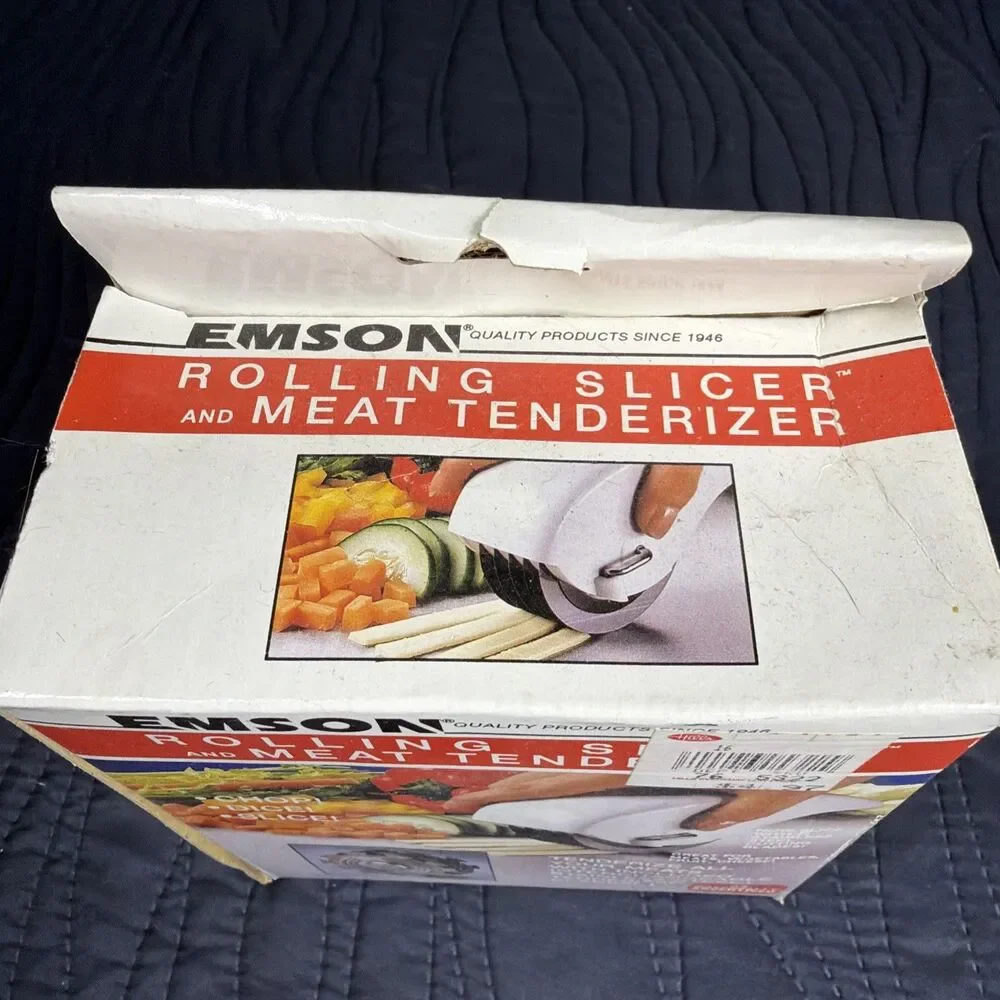 Vintage Emson Rolling Slicer Meat Tenderizer 5 Blade Kitchen Cutter As Seen TV